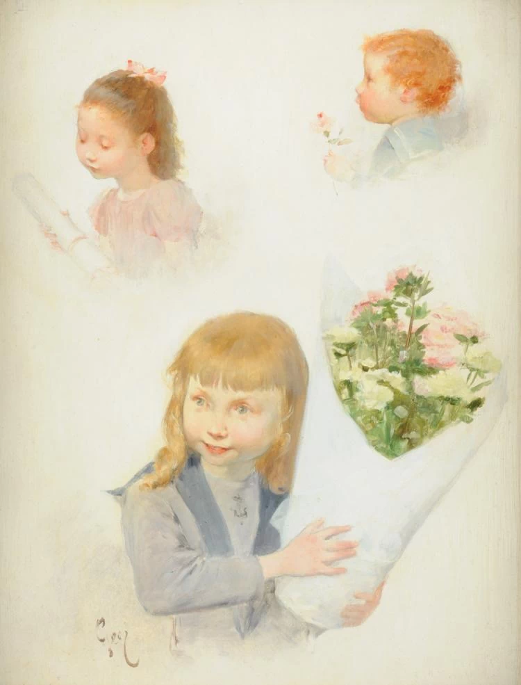 Una bambina di tre età